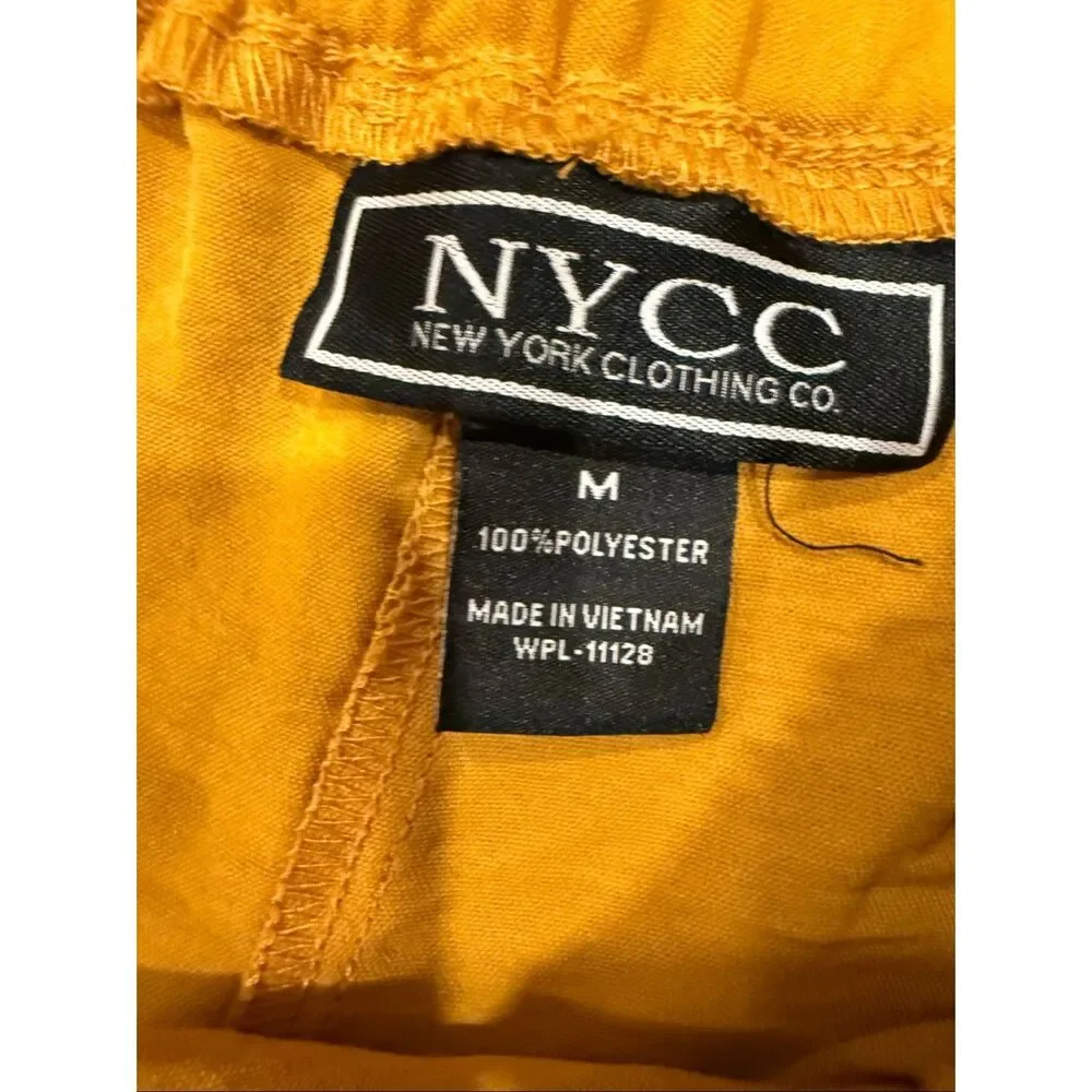 NYCC Womens Pull On Ankle Joggers Golden Yellow Medium - Picture 2 of 6